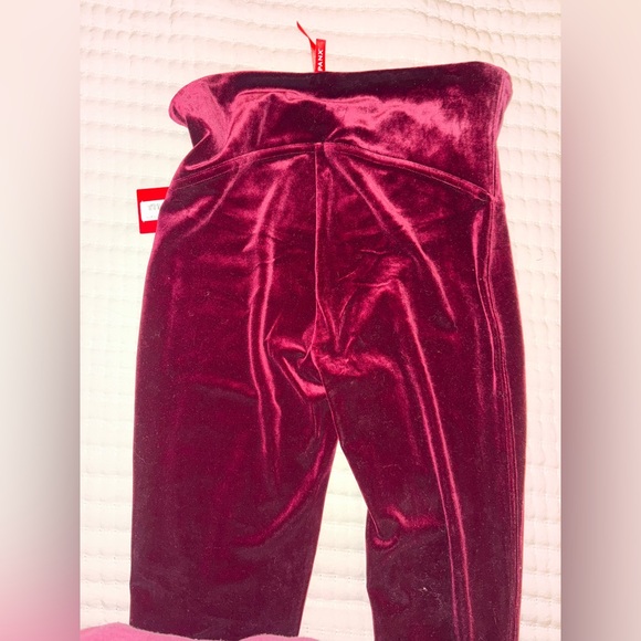 NWT Spanx Velvet leggings in Rich Burgundy size L - Picture 3 of 4